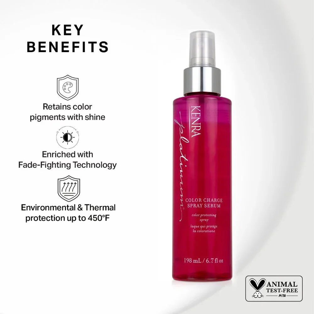 Kenra Spray Serum Heat Protection Platinum Color Charge 6.7oz Discontinued New